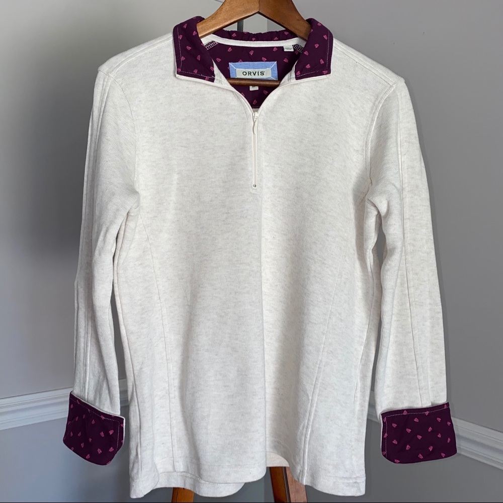 Orvis White Pullover Sweater M